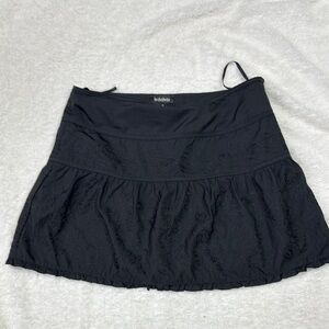 Le Chateau Black Bubble Mini Skirt Ruched Casual